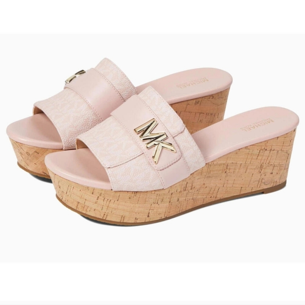 NEW MICHAEL Michael Kors Jilly Platform Slide